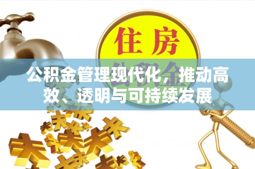 七美公积金管理现代化，推动高效、透明与可持续发展