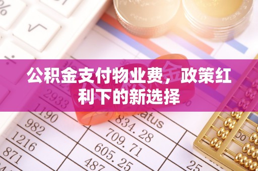七美公积金支付物业费，政策红利下的新选择