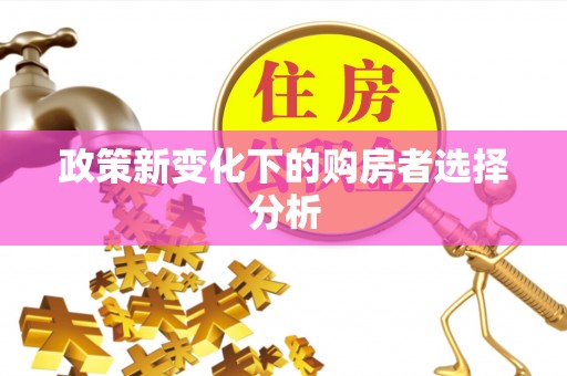 七美政策新变化下的购房者选择分析