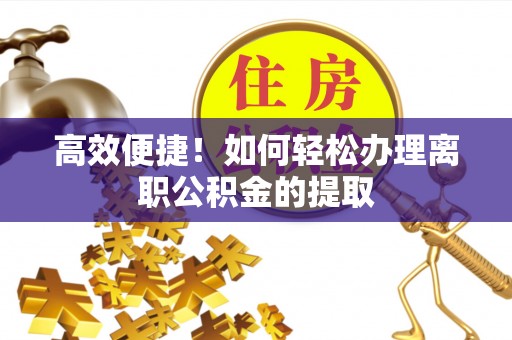 七美高效便捷！如何轻松办理离职公积金的提取